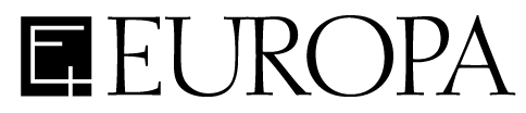 EUROPA logo in black with a square icon and stylized white letter E
