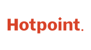 Hotpoint logo in red text on a white background