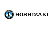 Hoshizaki logo with a blue circular emblem and bold black text on a white background