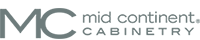 Mid Continent Cabinetry logo in gray and black text with stylized “MC” initials