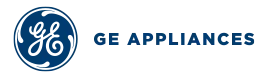 GE Appliances logo in blue and white