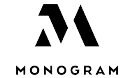 Monogram logo with a stylized black “M” above the word MONOGRAM on a white background