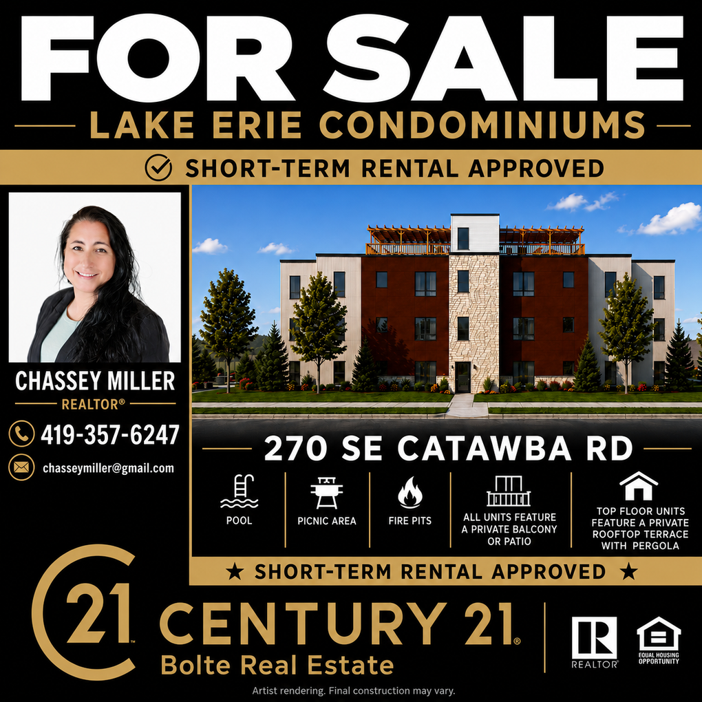 For Sale - Lake Erie Condominiums. Chassey Miller Realtor