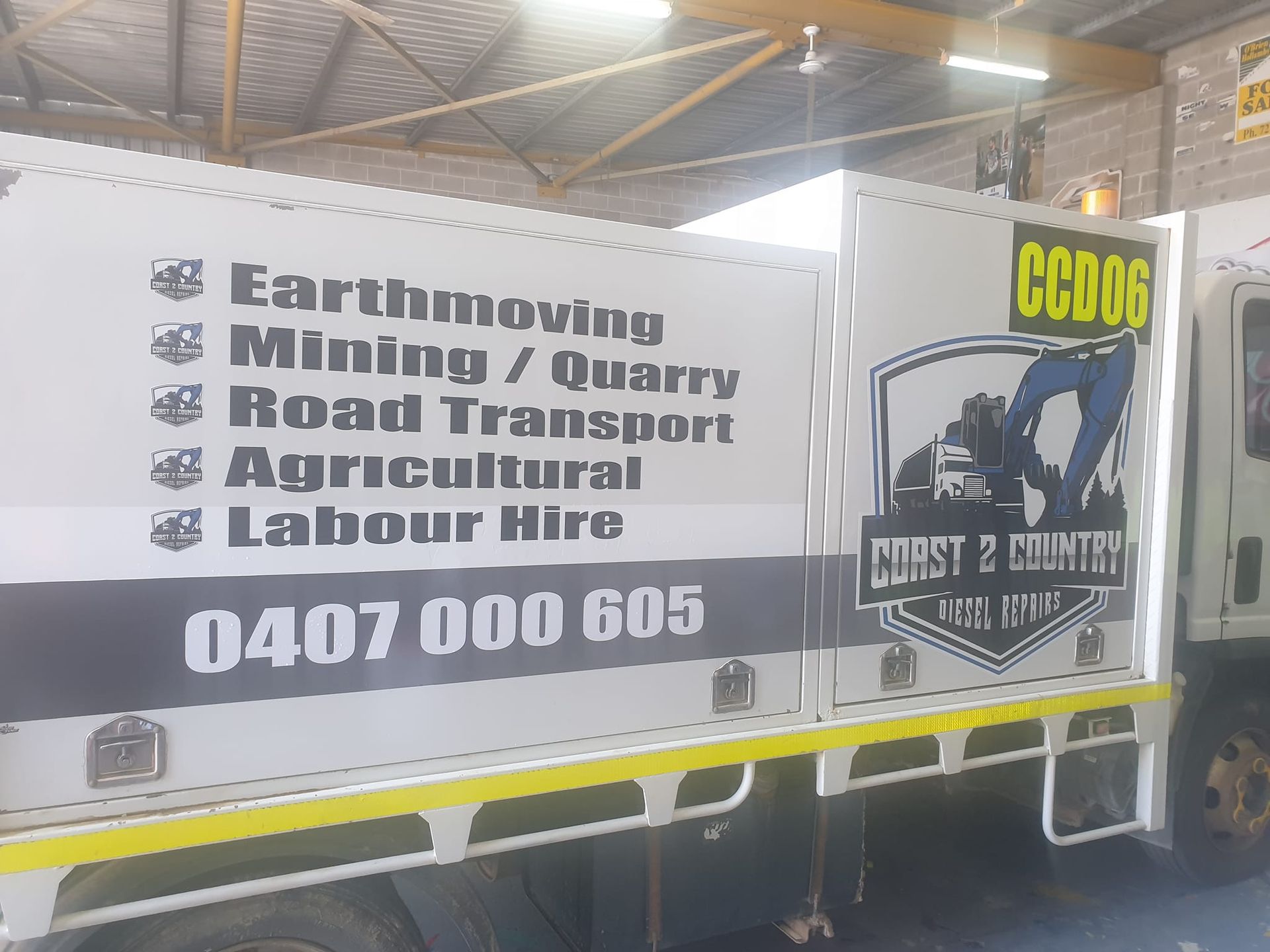 White truck with 
