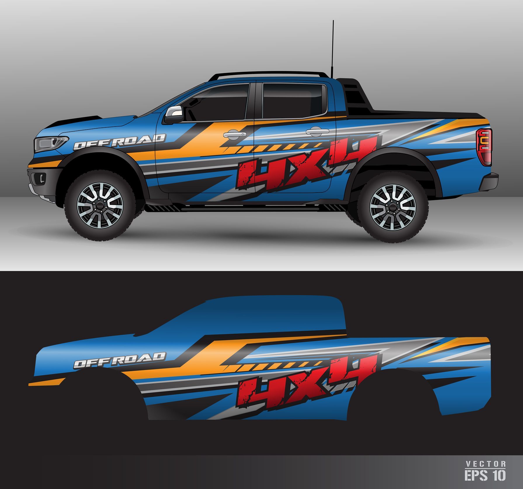 Racing stripe vehicle wrap designs representing sleek, modern, and abstract graphics. Racing stripe vehicle wrap designs representing sleek, modern, and abstract graphics.