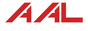 Red stylized AAL logo on a white background