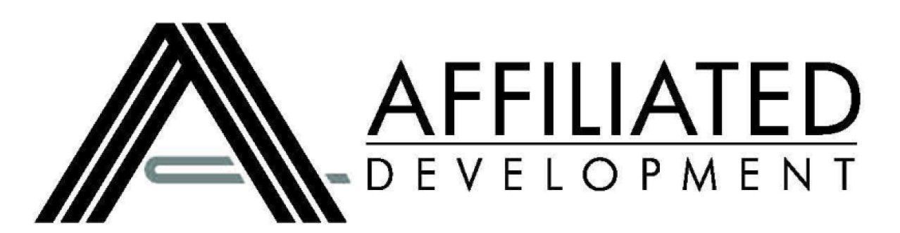 Affiliated Development logo with stylized black “A” icon and gray text