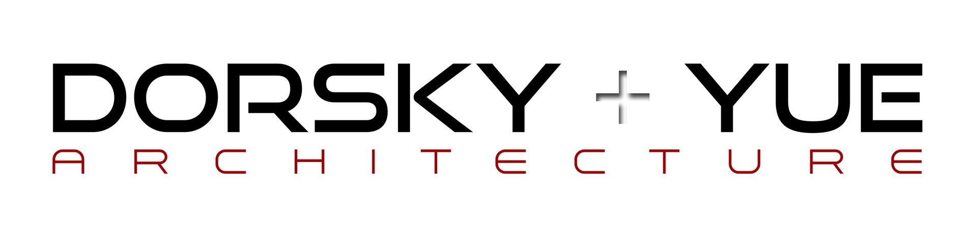 Dorsky + Yue Architecture logo in black and red text on a white background