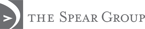 The Spear Group logo in gray and white with a stylized arrow icon on the left