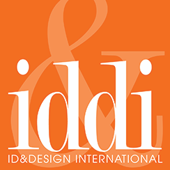 ID&Design International logo with white lowercase “iddi” on an orange background