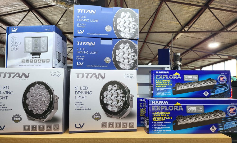 Spotlights in Bendigo Sam’s Auto Electrical