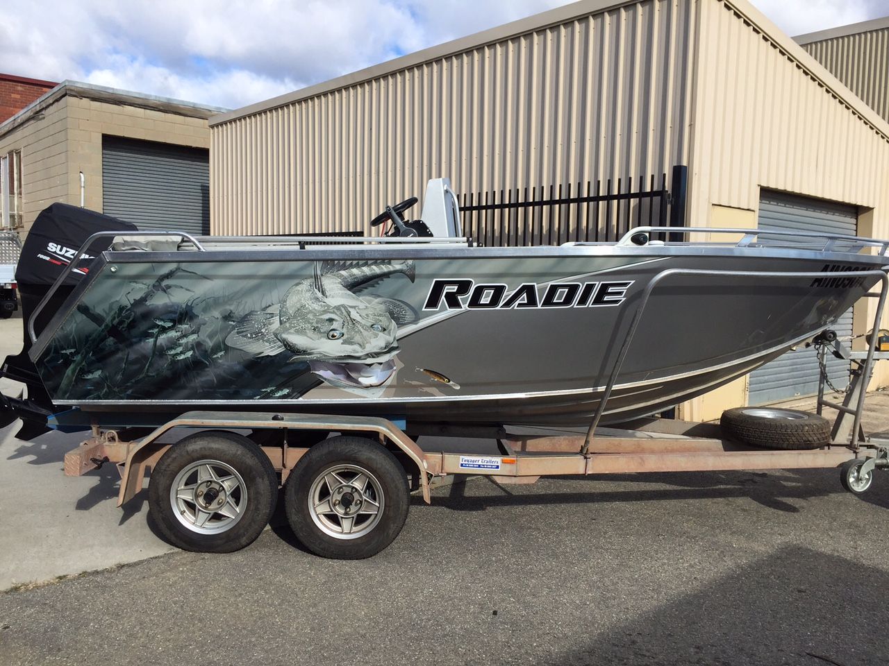 A Boat With A Fish on the side  — Capital Signs in Fyshwick, ACT