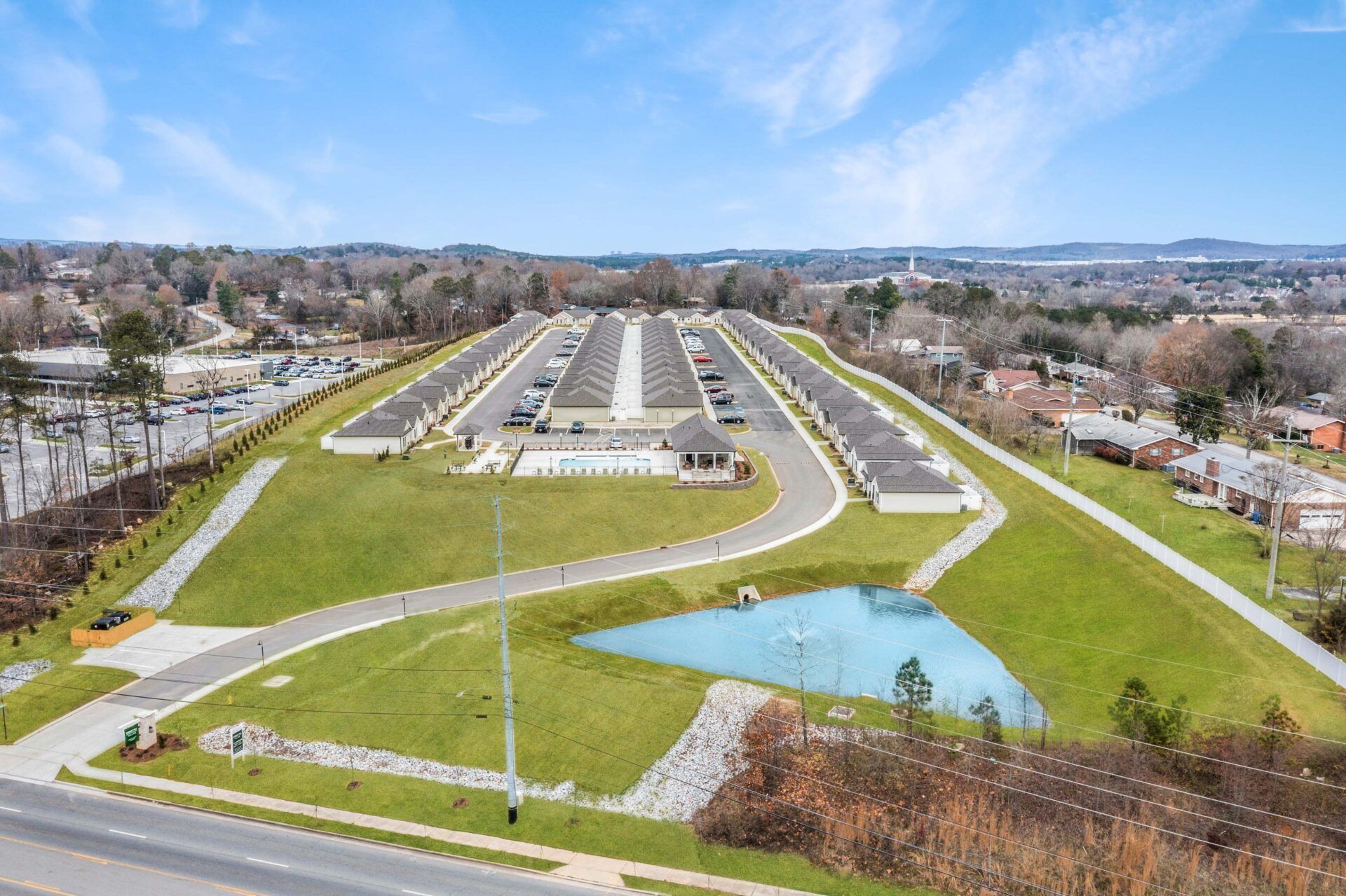 aerial view at Forest Hill Villas in Chattanooga, TN.