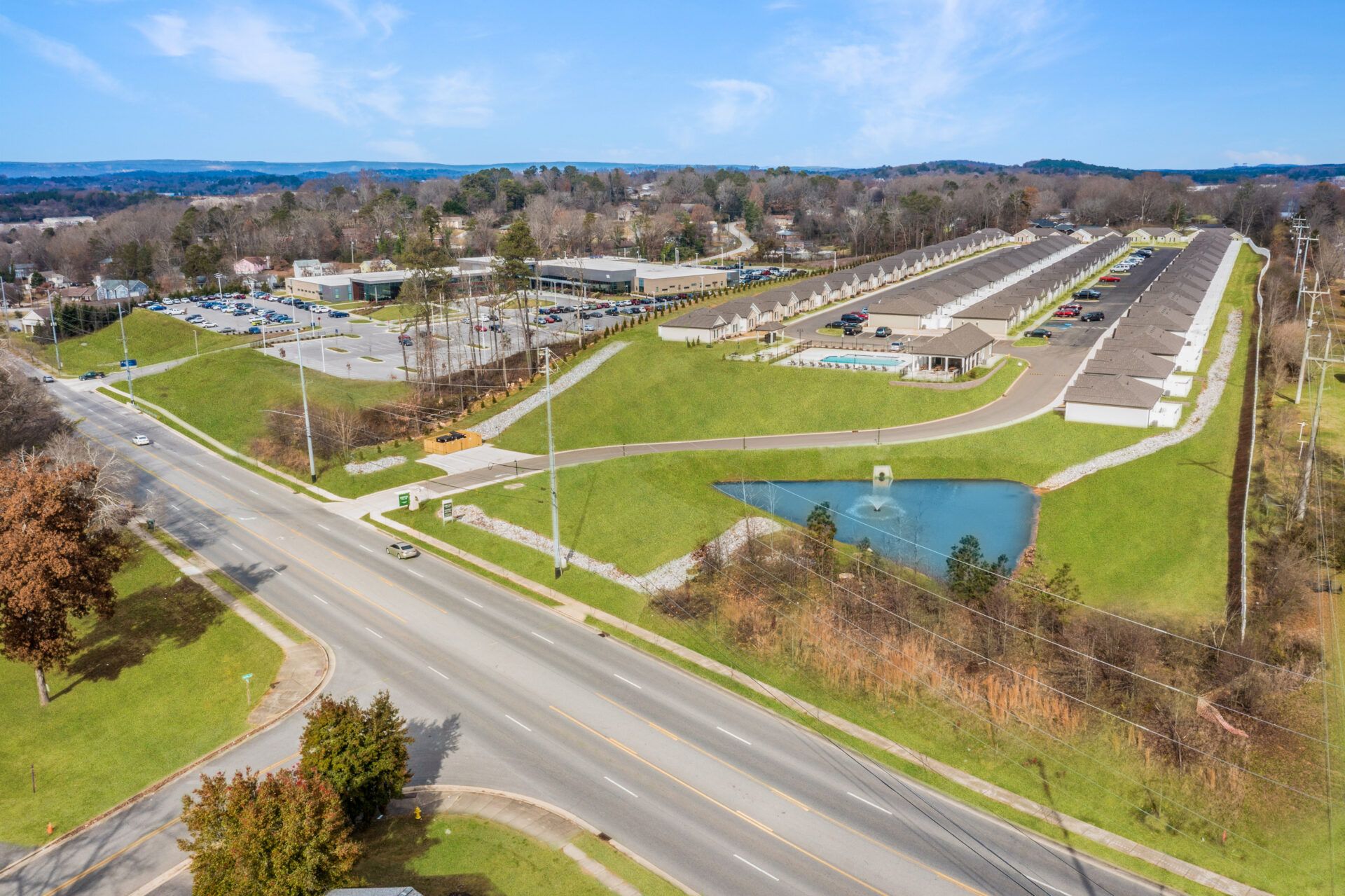 aerial view at Forest Hill Villas in Chattanooga, TN.