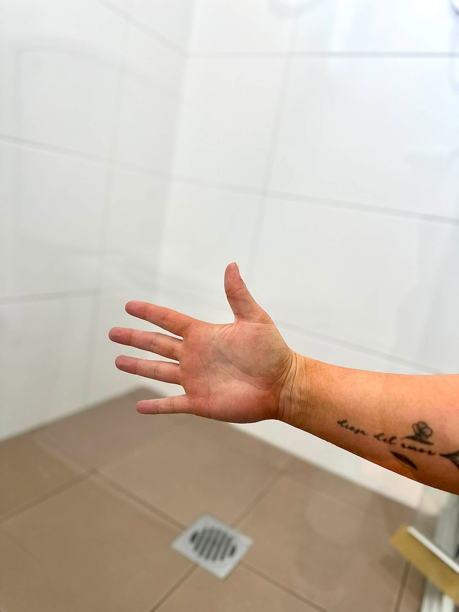 Cleaned Shower Screen