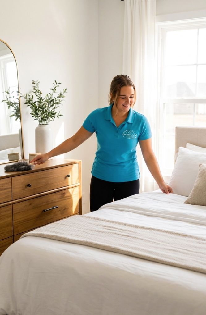 cleaning bedroom