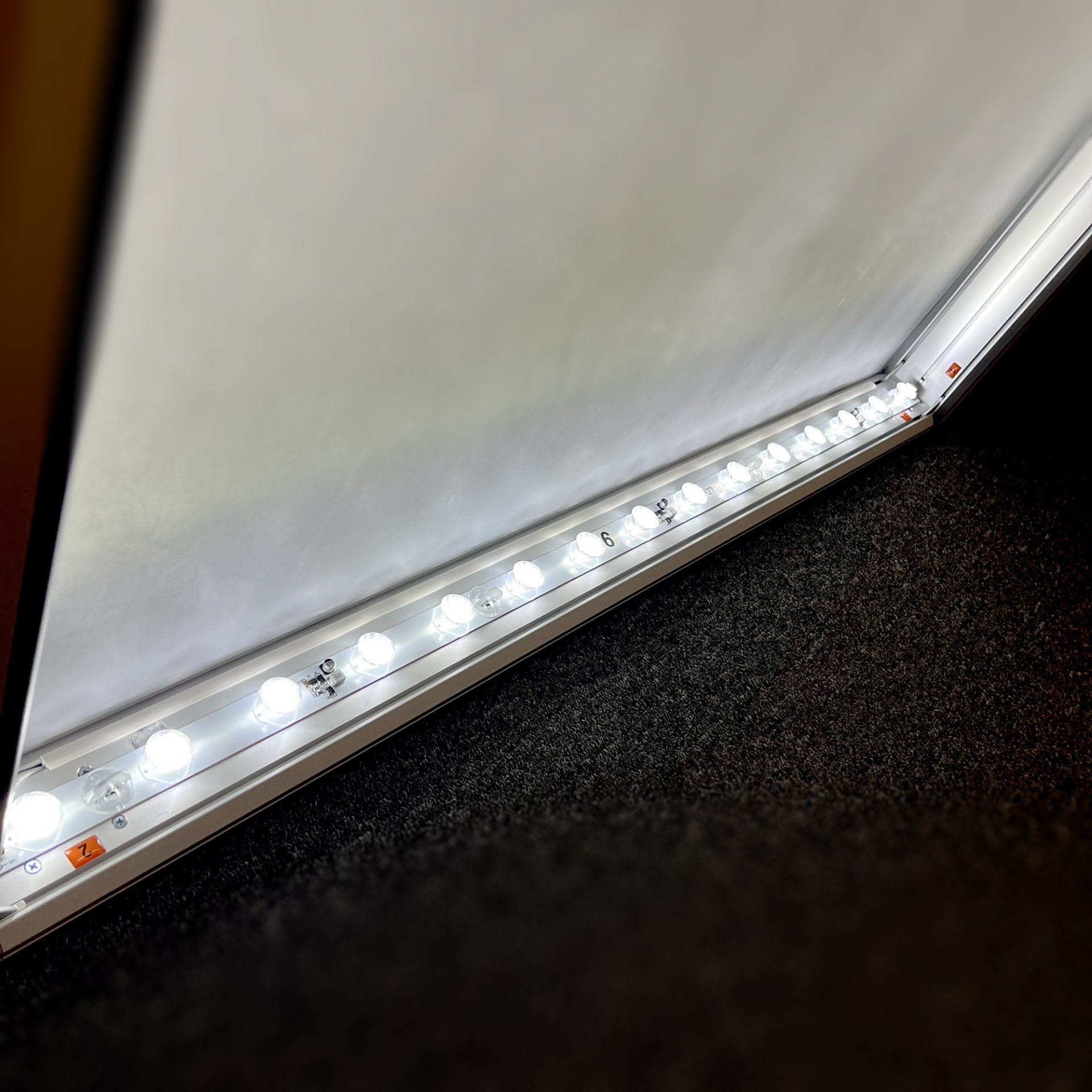 Back lit bright LEDs