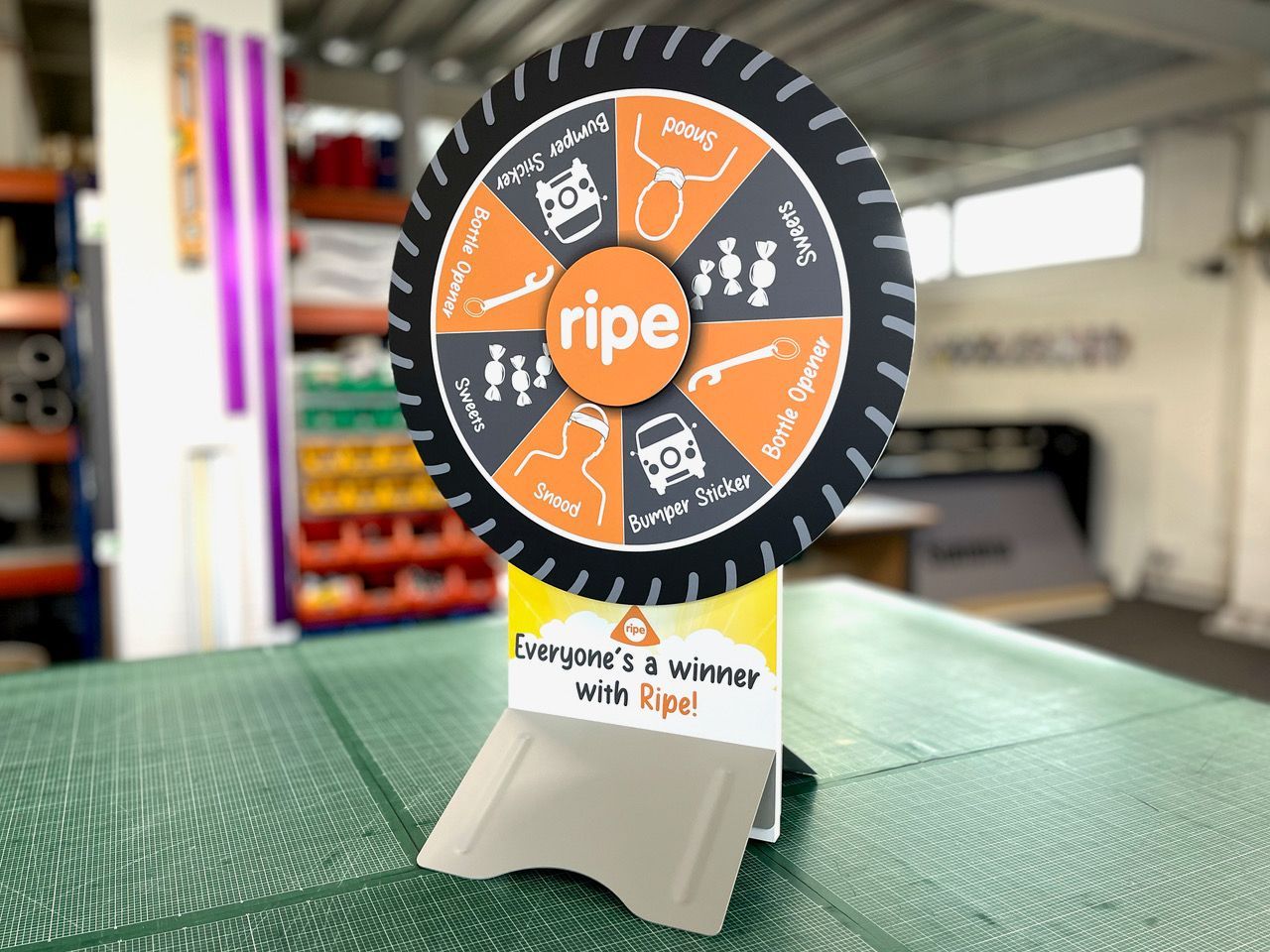 small desktop prize wheel for promotions