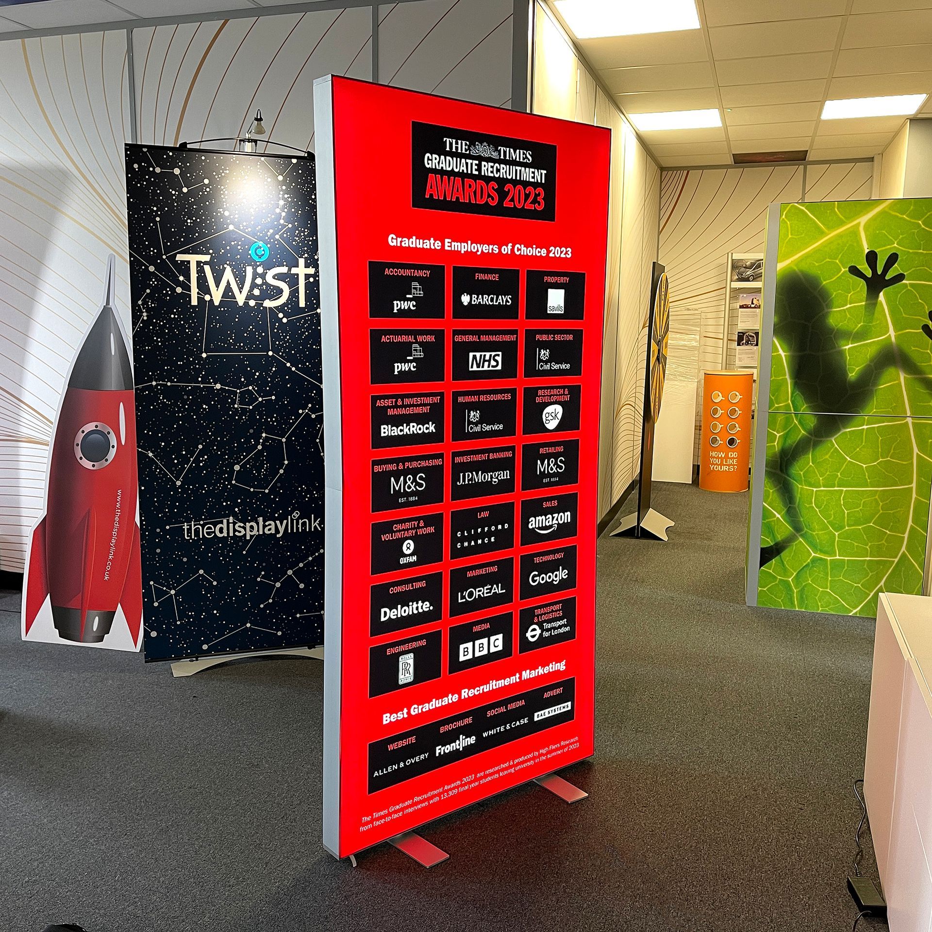 Backlit business sleek stand