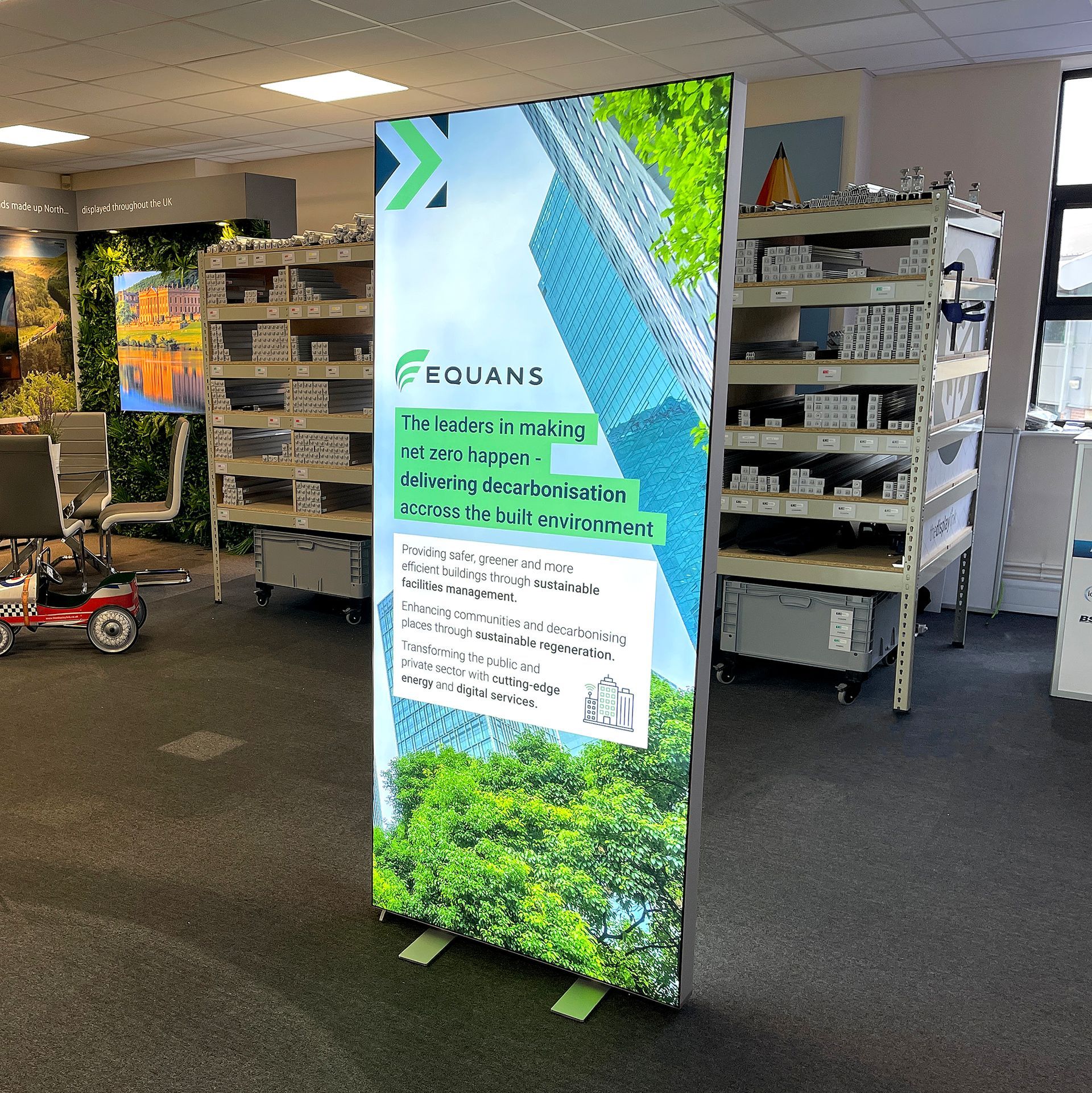 vibrant business display stand