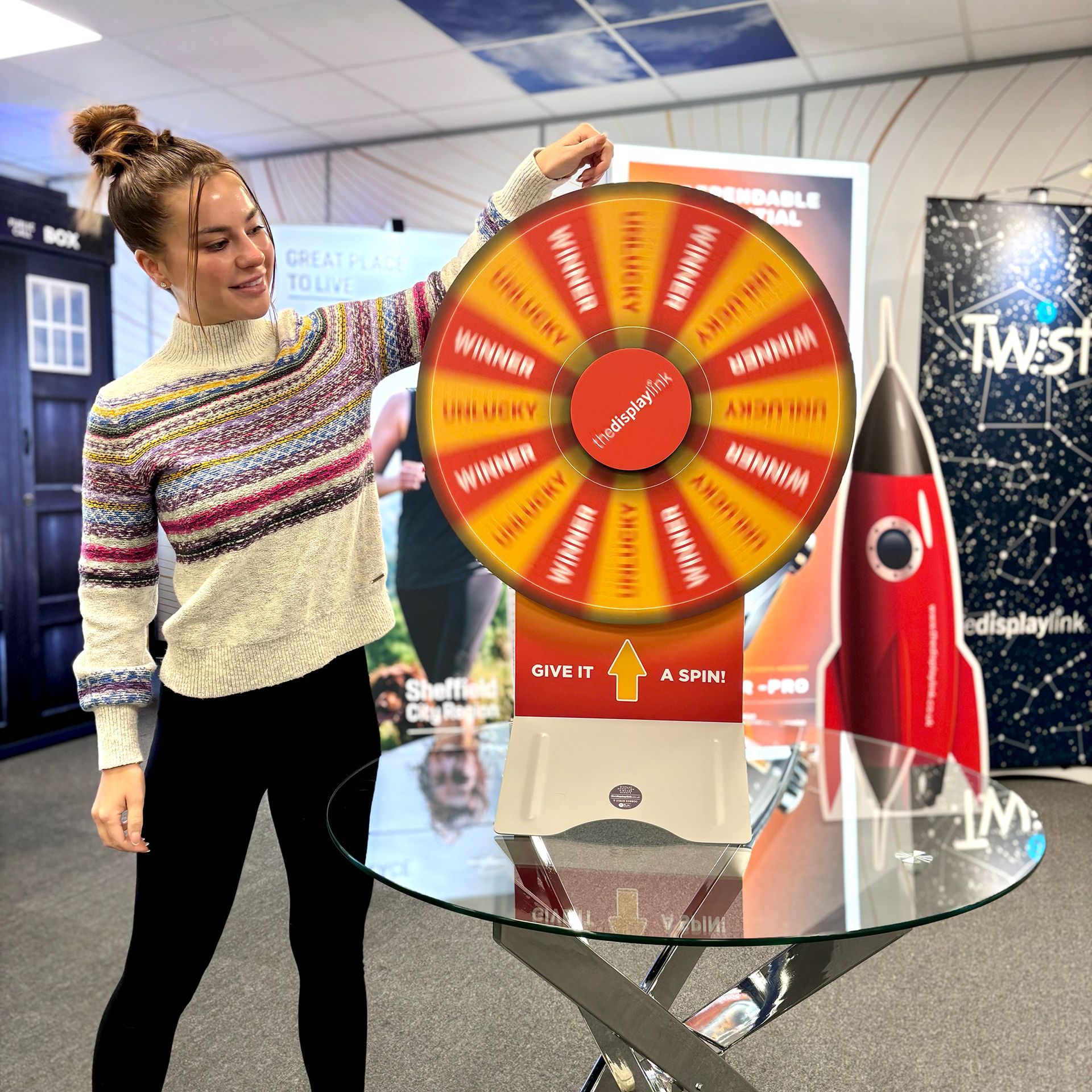 Table top wheel for business and events giveaways