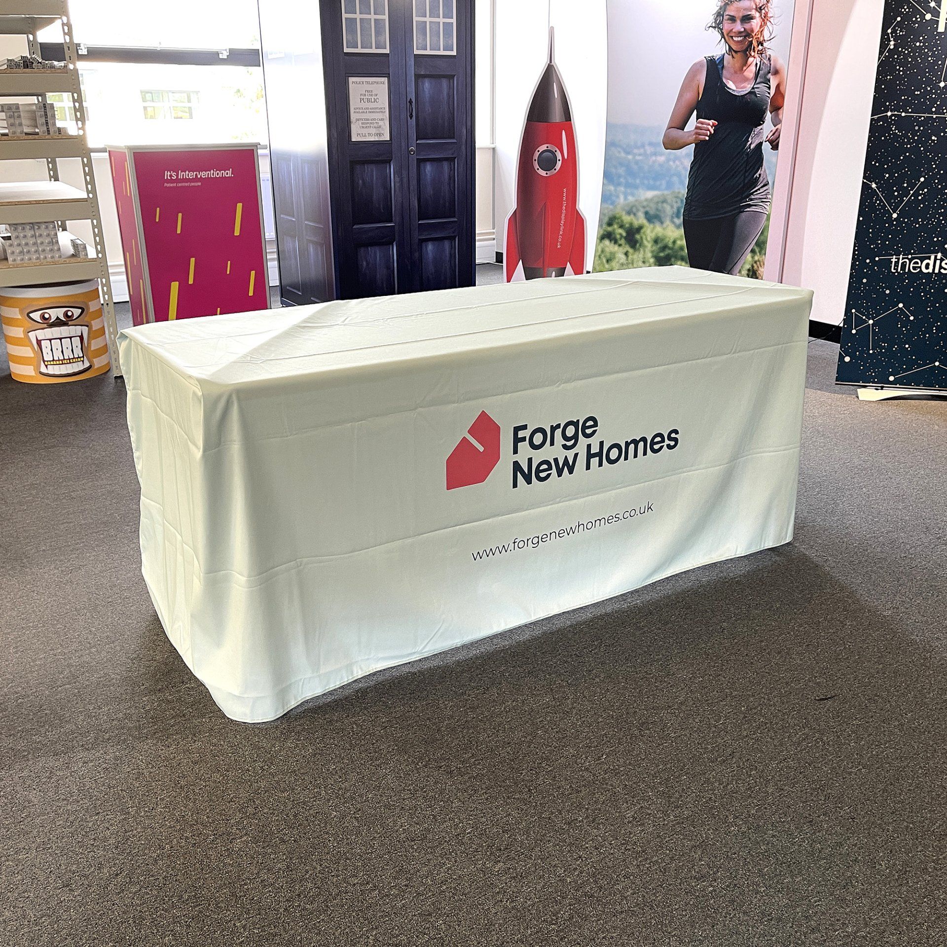 custom branded tablecloth