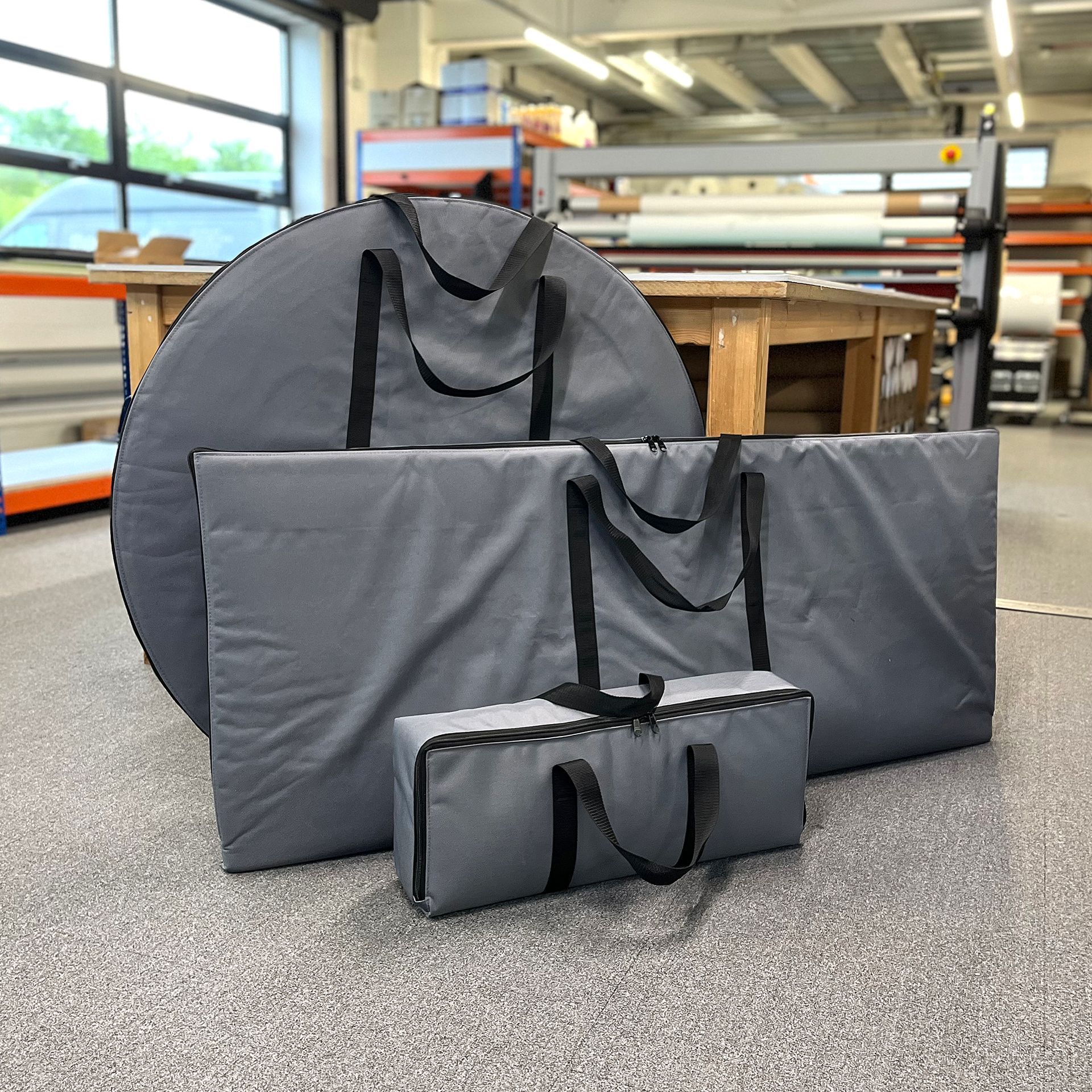 freestanding wheel carry bags