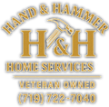 Hand & Hammer Home Services logo with veteran owned label and phone number (719) 722-7040