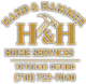 Hand & Hammer Home Services logo with veteran owned label and phone number (719) 722-7040