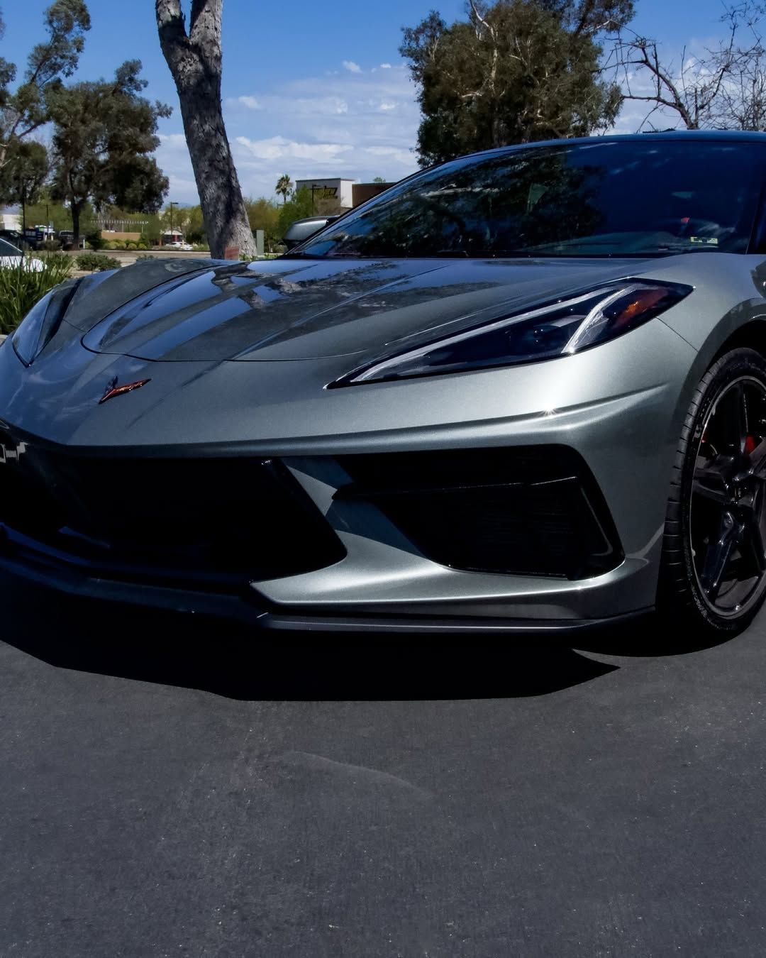 vehicle with ceramic coating parked outside