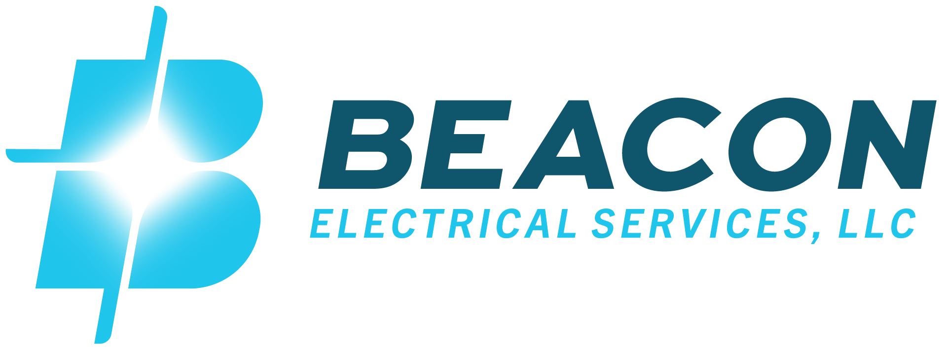 Logo for Beacon Electrical Services. Has a blue 