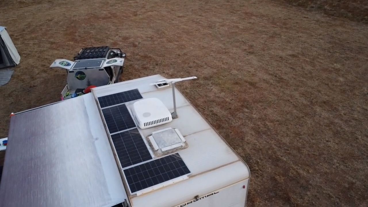 Caravan In A Park Getting Fixed By A Mobile Electrician — Ballarat Auto Sparky in Sebastopol, VIC