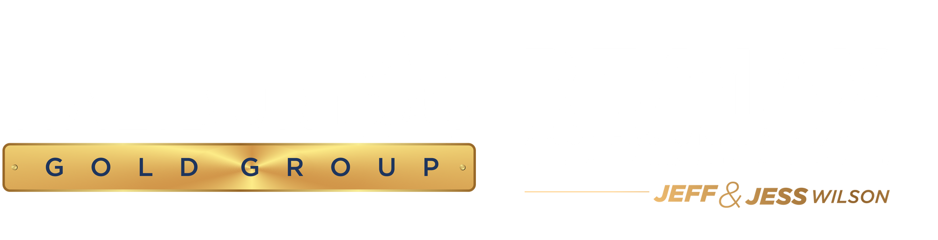 A gold group logo on a white background