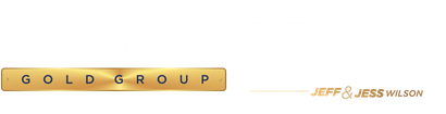 A gold group logo on a white background