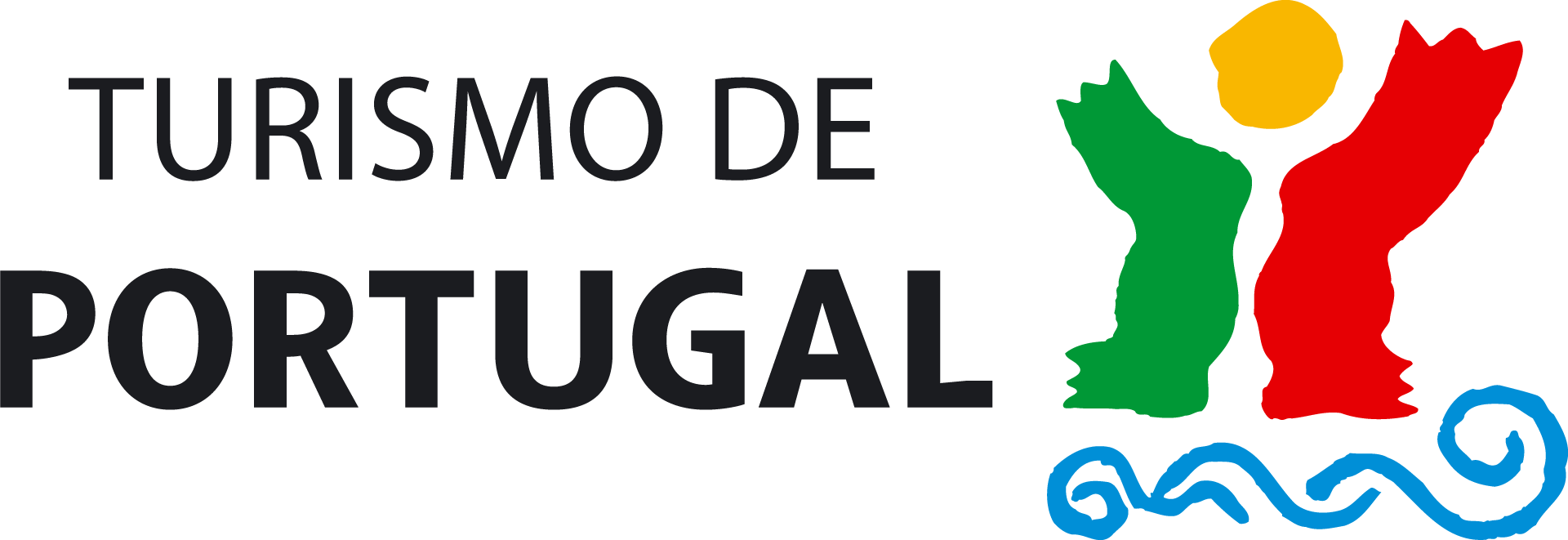 Um logotipo para o turismo de portugal com um mapa de portugal