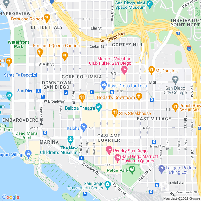 Map of business location