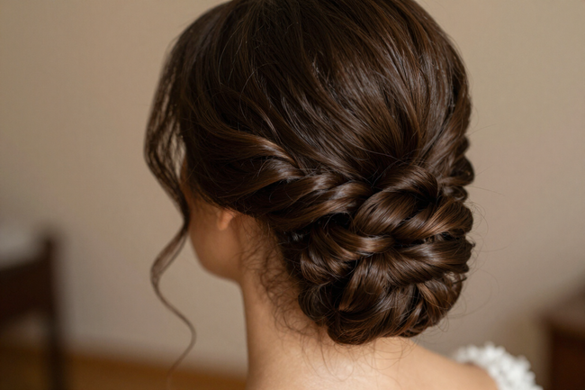 Raccolto elegante da sposa realizzato da Ricci e Capricci