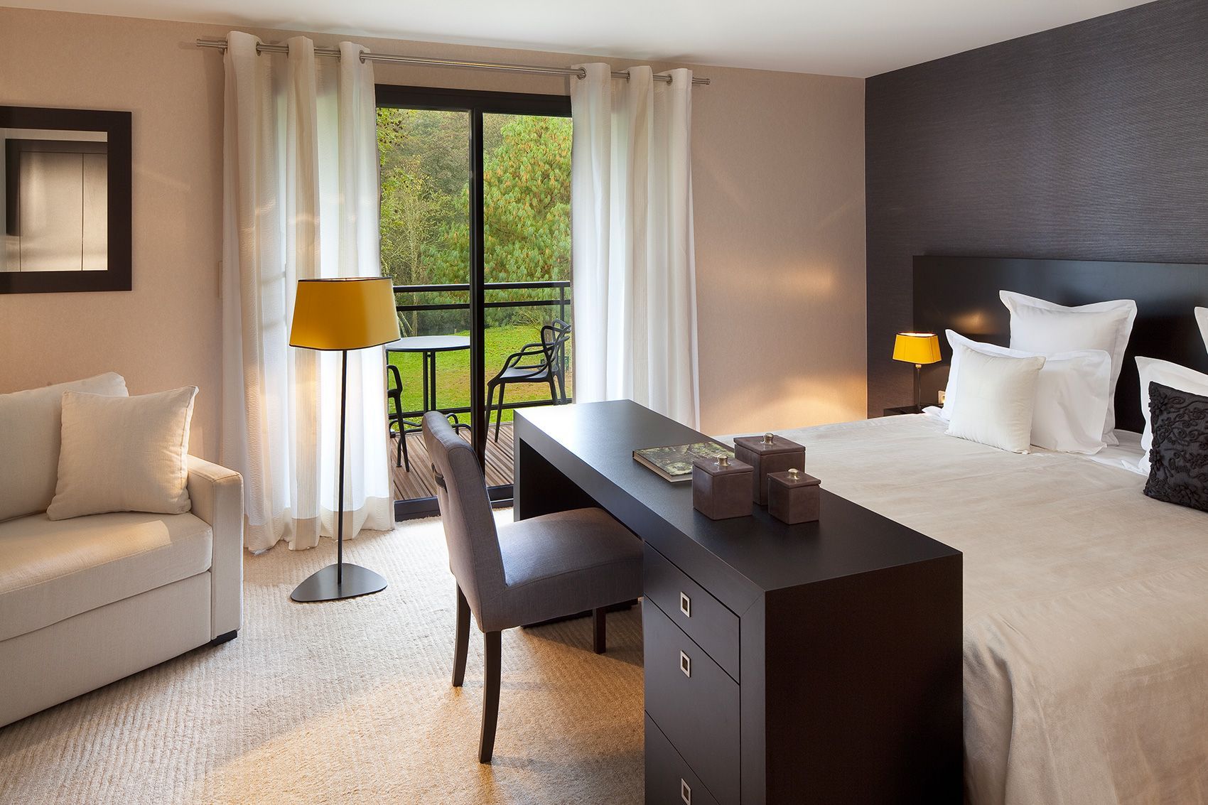 Chambre réglisse à l'hôtel de l'Aubinière