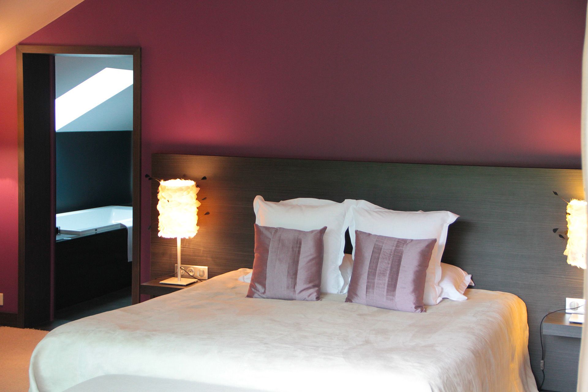 Chambre luxe Nuage proposée à l'hôtel restaurant situe en Val de Loire
