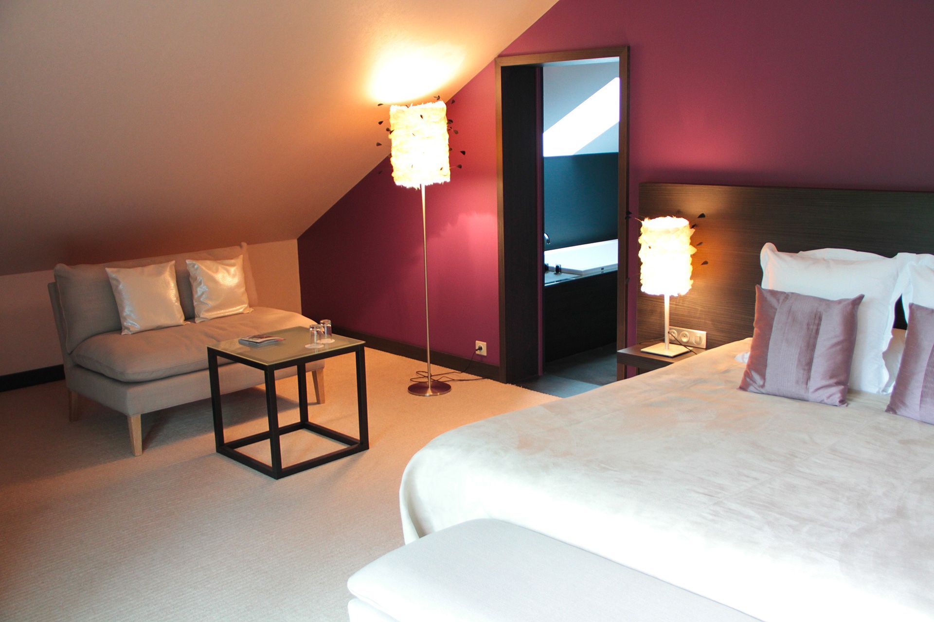 Chambre luxe Nuage proposée à l'hôtel restaurant situe en Val de Loire
