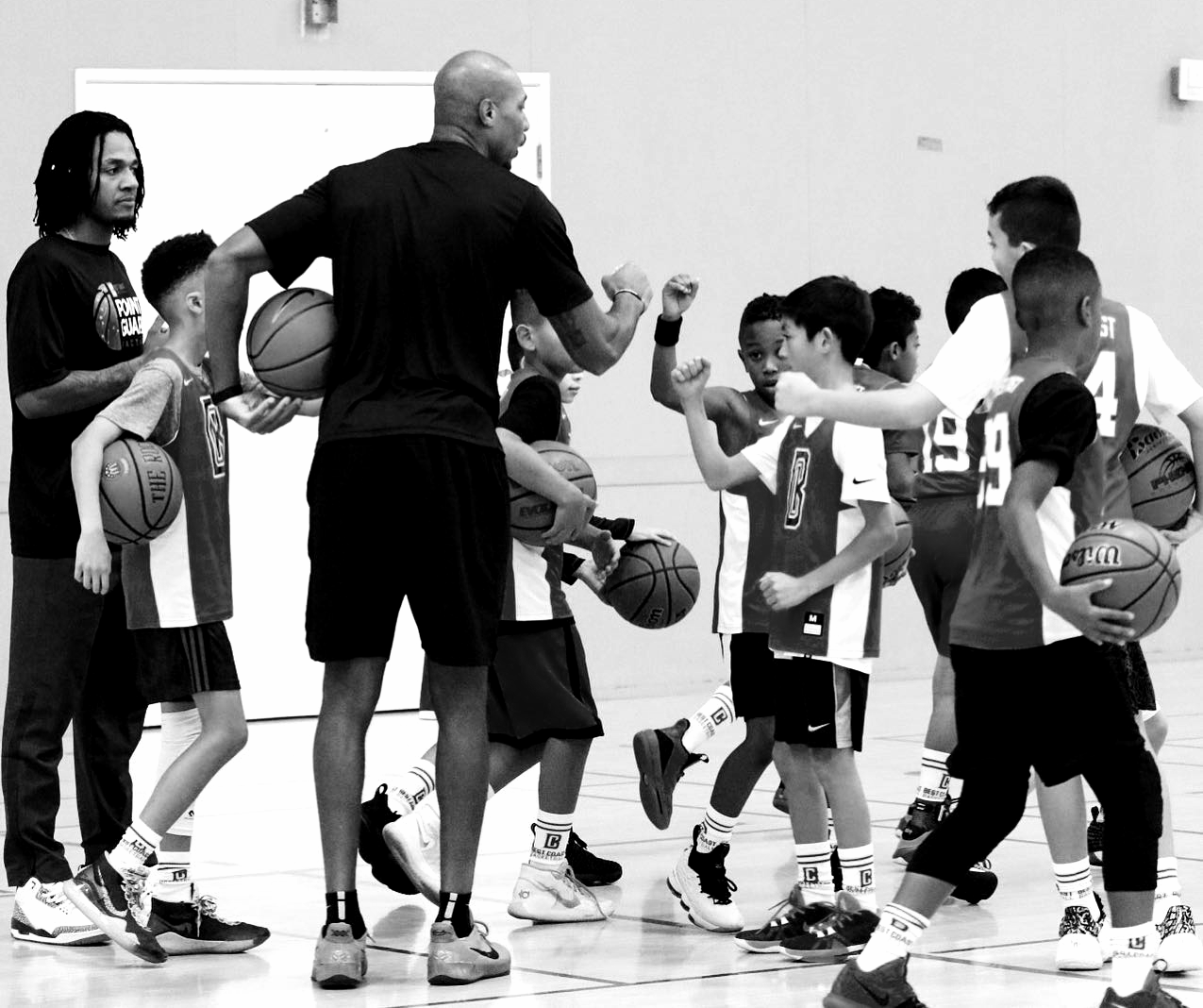 Coach Keith Spencer on the court