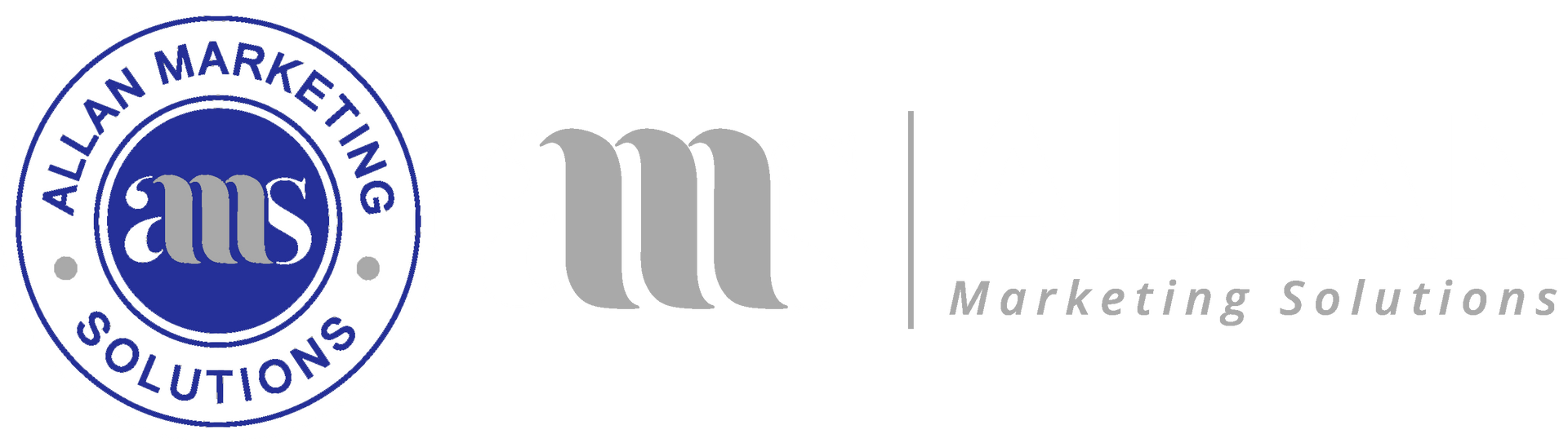 A logo for ams allan marketing solutions is shown