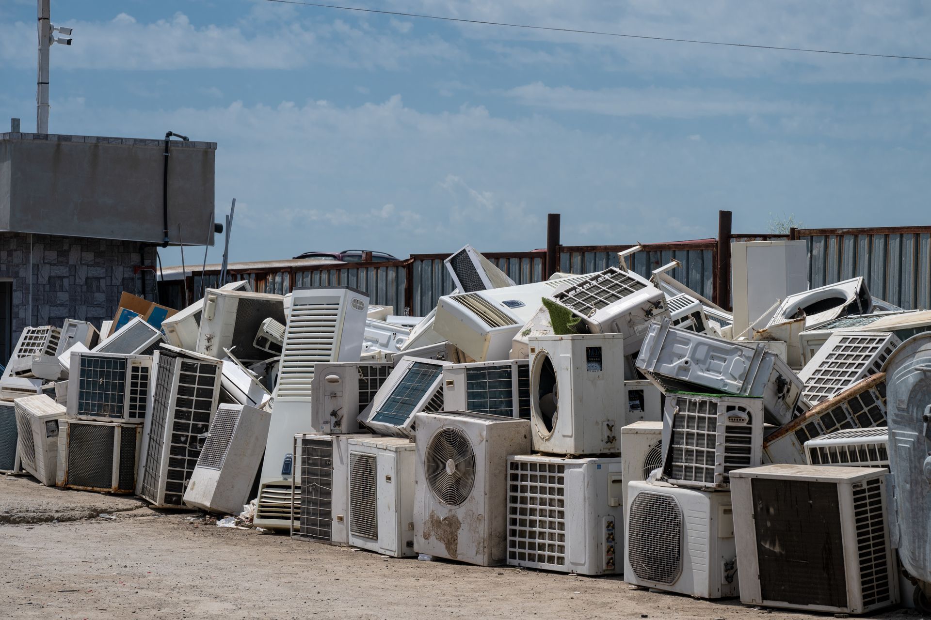 AC units and compressors dropped off at a local scrap metal dealer near Bristol, TN