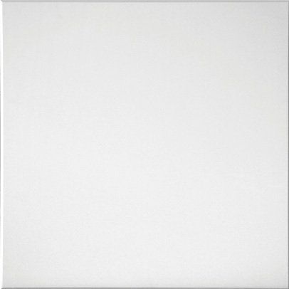 Lienzo cuadrado blanco tensado sobre un bastidor.