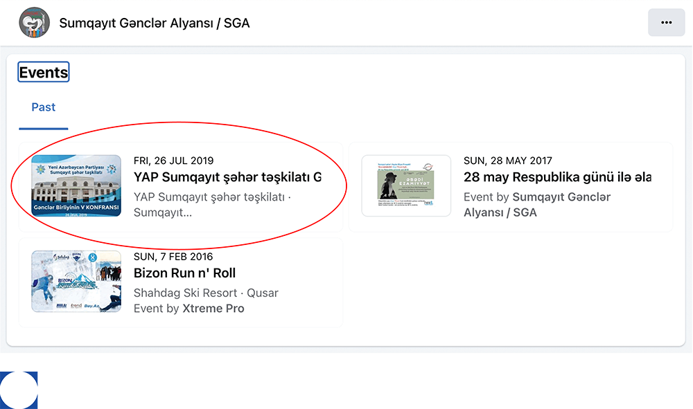 Screenshot of event listings and social media posts shown in a ZPO press-release context.
