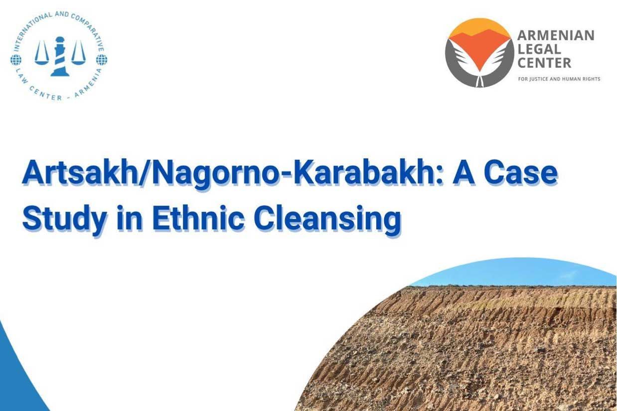 Armenian Center media feature titled “Artsakh/Nagorno-Karabakh: A Case Study in Ethnic Cleansing” with map and report.