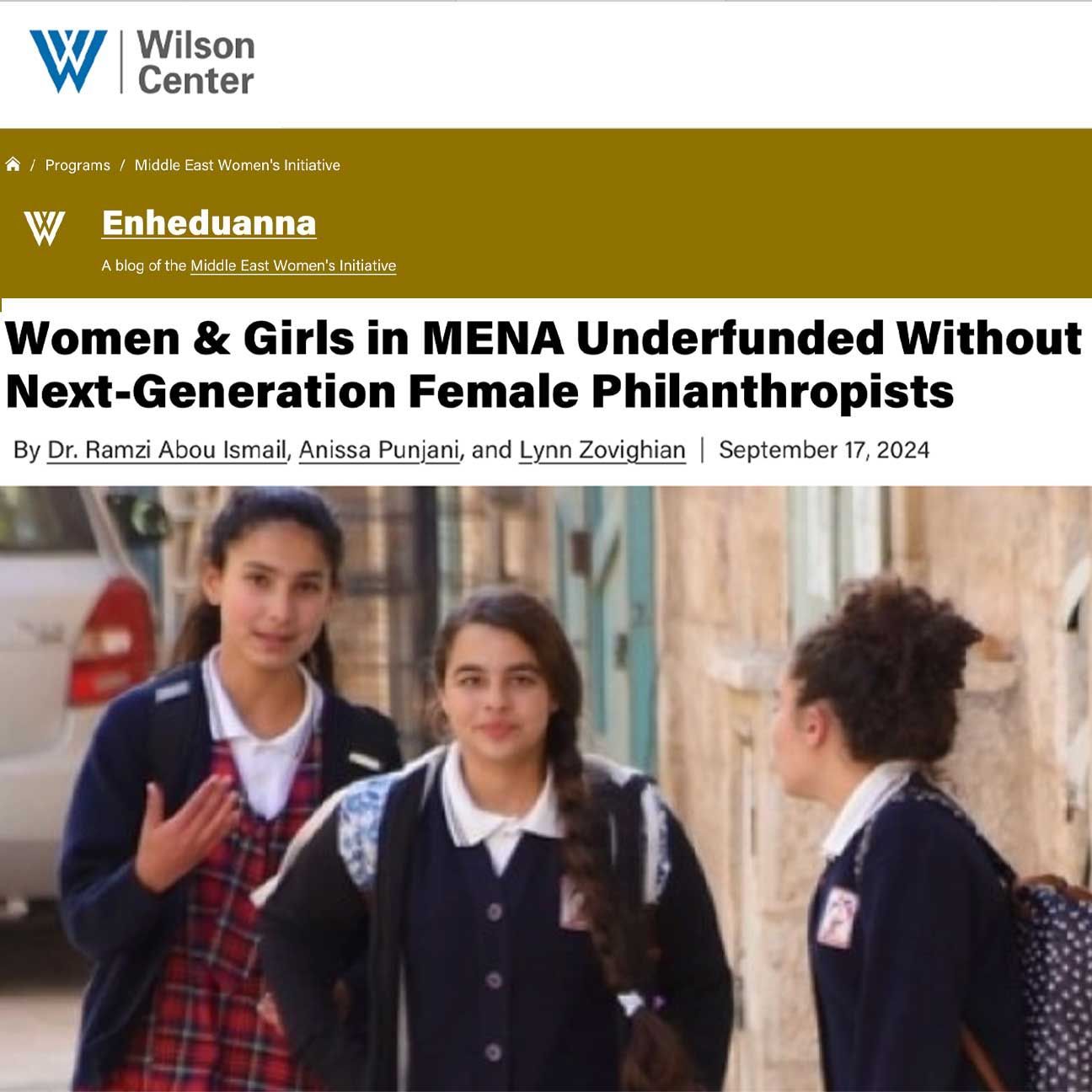 Wilson Center article titled