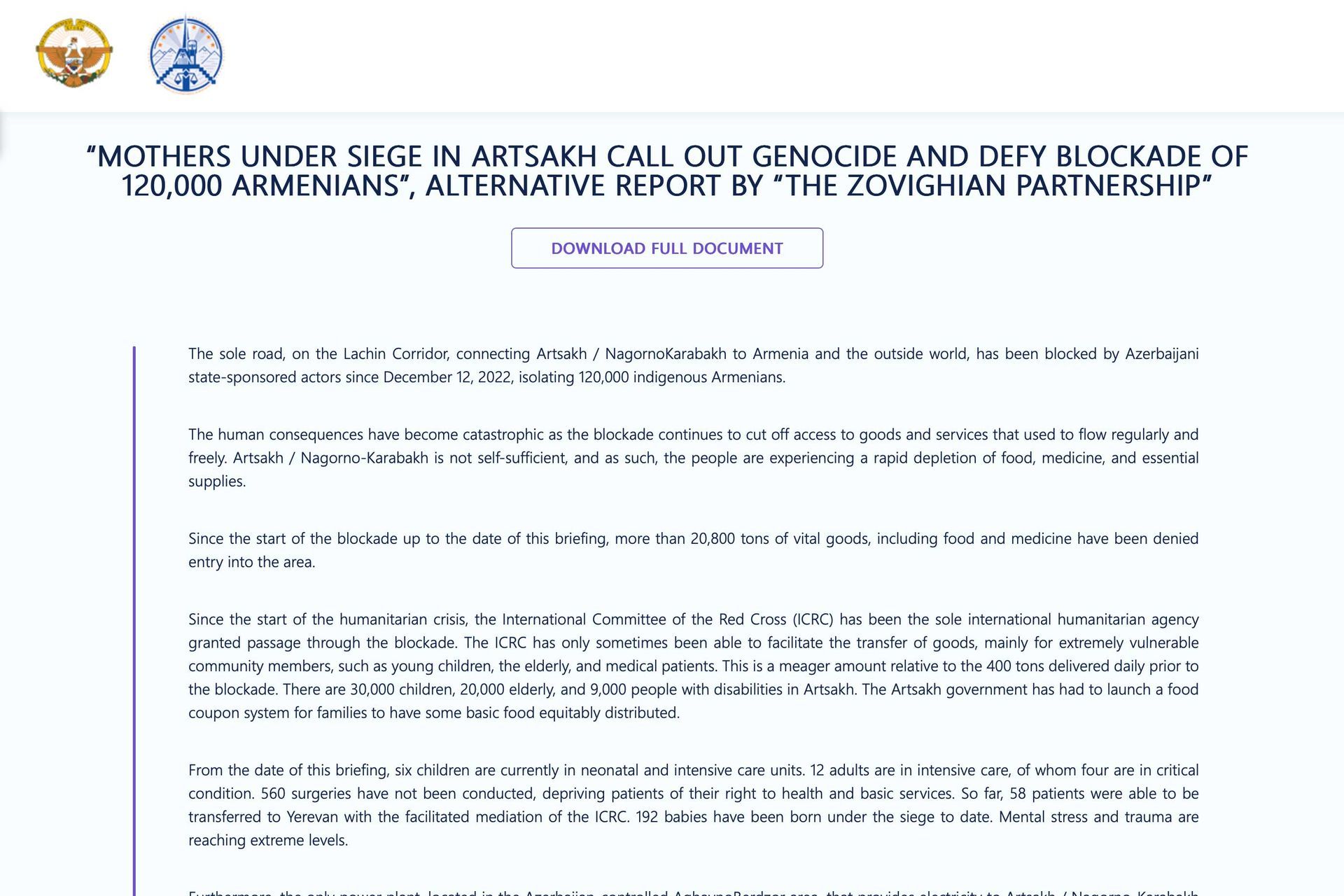 Article titled 