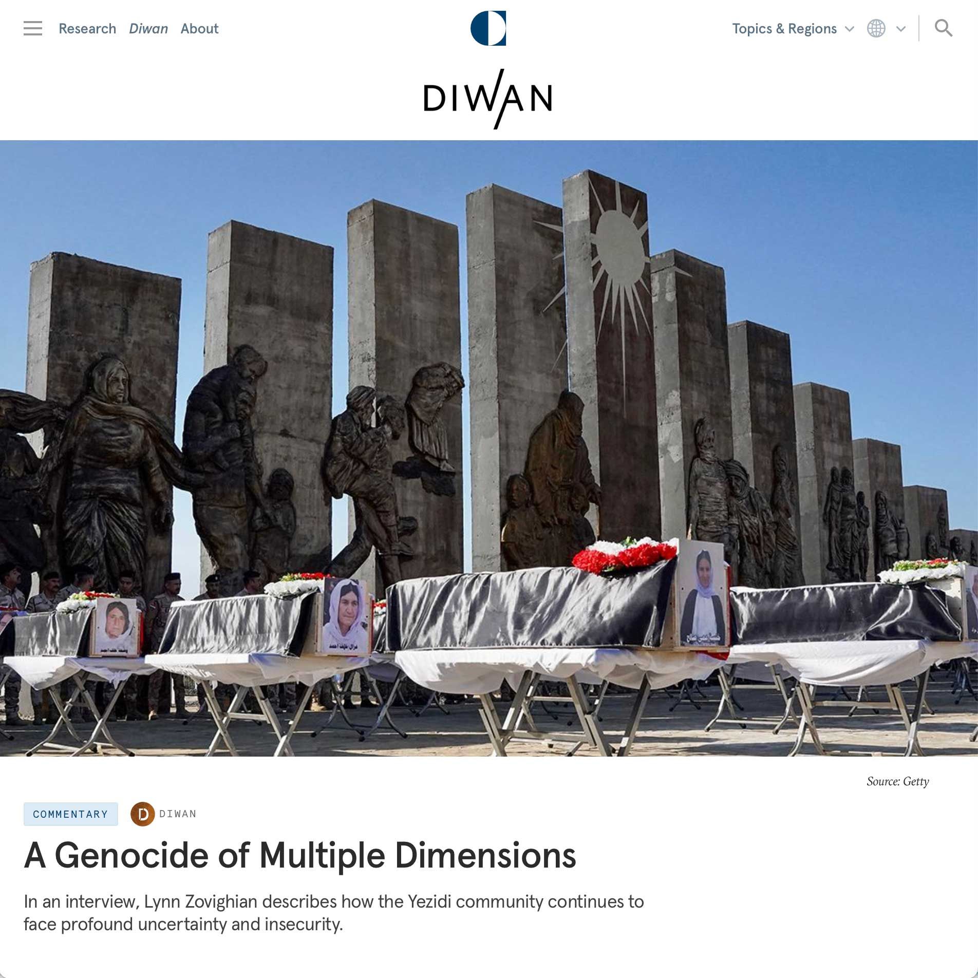 Diwan feature; Memorial site with statues, tables holding portraits, & stone columns. Caskets draped in white.