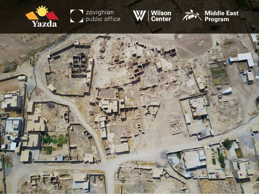 Image of destroyed Sinjar town for Part 2 report on safety and agency by Yazda, ZPO, Wilson Center, Middle East Program.